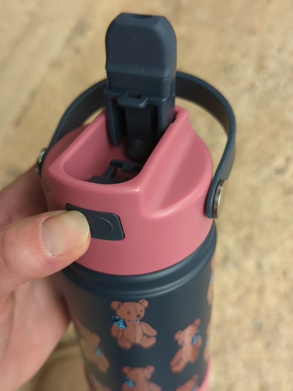 Hydraflow Hybrid 17oz Insulated Stainless Steel Thermos, Teddy Bear Graphic - Picture 2 of 6